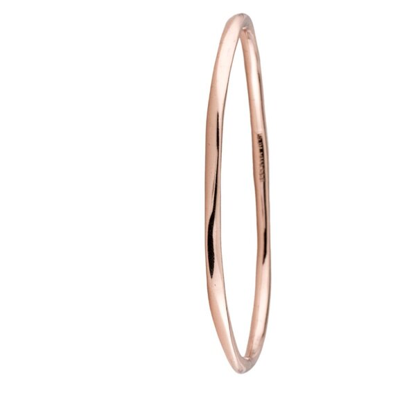 IPPOLITA ROSÉ GOLD PLATED STERLING SILVER SQUIGGLE BANGLE BRACELET - Picture 3 of 7